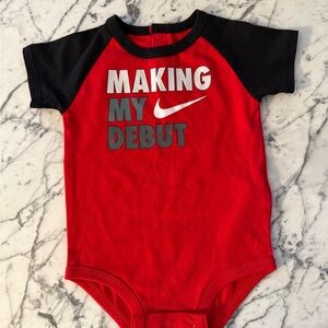 Nike Kids Bodysuit in Red and Black